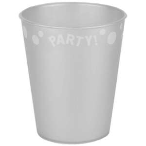 Silver, Ezüst micro prémium műanyag pohár 250 ml, silver plastic cup with party inscription, 250 ml - Glass