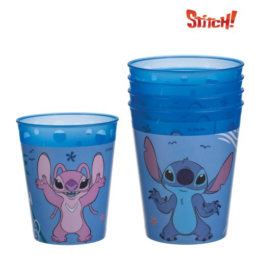 Disney Lilo és Stitch, A csillagkutya Angel micro prémium műanyag pohár szett 4 db-os 250 ml 162523877 - Műanyag pohár
