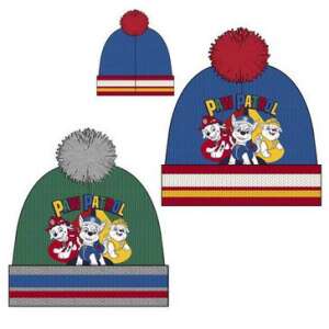 Mancs Őrjárat gyerek sapka, kék és zöld színben, pomponnal, 52-54 cm - Mancs Őrjárat