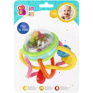 BamBam baba csörgő labirintus, színes játék csörgő golyókkal és texturált hurkokkal a baba érzékszervi fejlődéséhez - BamBam