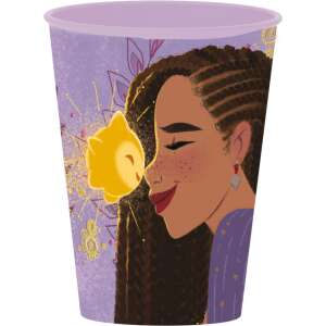 Disney Wish plastic cup with a picture of Princess Tiana and a golden frog - Glass