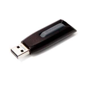 Verbatim V3 128GB USB 3.2 Gen 1 pendrive, fekete-szürke, ferde nézet - Pendrive