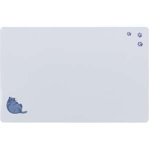 Cat litter mat with paw print design, grey, 44 x 28 cm - Cat Food