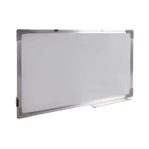 Magnetic dry erase whiteboard with shelf and hanging hooks - Maaleo