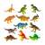 Set of 12 dinosaur figures, perfect for imaginative play and learning about prehistoric creatures.