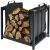 Black Steel Log Storage, 50.5x37x50cm 133548109