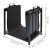 Black Steel Log Storage, 50.5x37x50cm 133548109