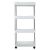 Mobil 4-tier rolling bathroom shelf