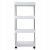 Mobil 4-tier rolling bathroom shelf