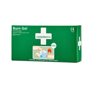 Cederroth Гел за изгаряния, 2 превръзки, 10cm x 10cm, охлаждащ, успокояващ гел за леки изгаряния - Домашни грижи