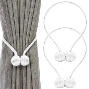 Mágneses függönyelkötők, fehér dekoratív kötél függönytartók - Sátor