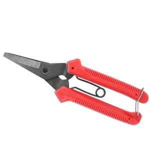 Piros kerti olló biztonsági zárral, növények és virágok metszéséhez - Kerti szerszám