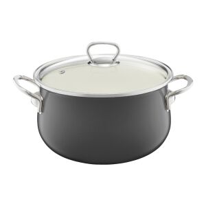 Email Olkusz Szürke Zománcozott Fazék Fedővel, 3.6L - Főzőedény & Sütőedény