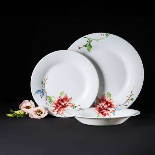 Ambition Flora 18-piece dinnerware set with floral design
