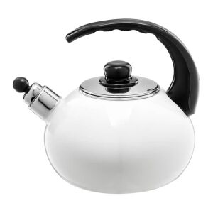 Emalia Olkusz krém színű zománcozott vízforraló 2.5L, ferde nézet - Teafőző