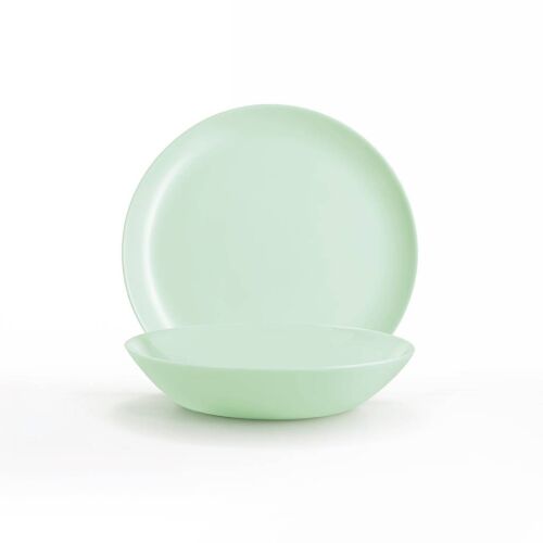 Set de cină verde Luminarc Diwali Paradise, farfurie și bol