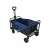 Pepita blue folding garden cart, angled view