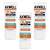 Three tubes of Axwell Sun Care Cream SPF30 UVA/UVB protection for all skin types, high protection sunscreen, face and body, makeup base, water resistant, 50ml