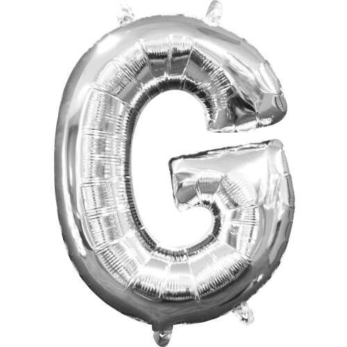 Silver letter G foil balloon, 33 cm