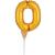 Gold, Arany 0 Number Foil Balloon for Cake 15 cm 103866533