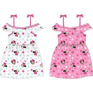 Disney Minnie Mouse summer dress for girls, pink and white with Minnie Mouse print, sizes 104-134 cm - Girls' Dress