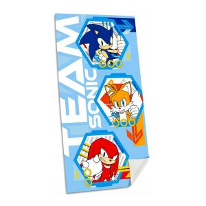 Plážová osuška Sonic the Hedgehog Team 70x140cm, s motívom Sonic, Tails a Knuckles - Kúpanie & Starostlivosť o bábätká