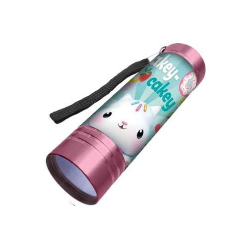 Latarka LED Gabby's Dollhouse Cakey-Caky, różowa, 9 cm