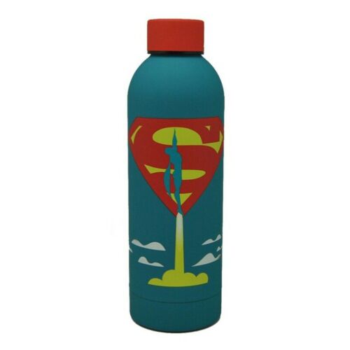 Superman Launch 700ml Water Bottle, Soft Touch Stainless Steel Sports Bottle