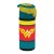 Wonder Woman water bottle with straw, reusable plastic bottle