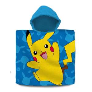 Pokémon Blue Pikachu hooded beach towel poncho, 60x120 cm - Bath Towel, Washcloth, Hooded Towel