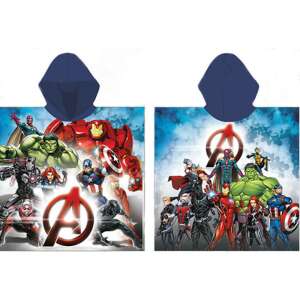 Avengers Heroes beach towel poncho with hood, 55x110 cm, fast drying, 100% polyester - Bath Towel, Washcloth, Hooded Towel
