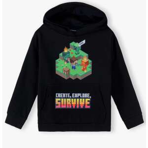 Minecraft Kinder Hoodie, Schwarz, Alter 6-12, Mit Minecraft Charakter Design - Minecraft