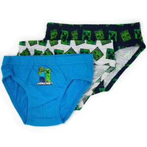 Minecraft Boys Underwear 3 Pack, Blue, Grey, Navy, Creeper Design - Minecraft