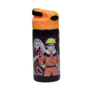 Butelka na wodę Naruto 500 ml z aluminium z haczykiem, z postaciami Naruto, Sakury i Kakashiego - Nośnik żywności i napojów