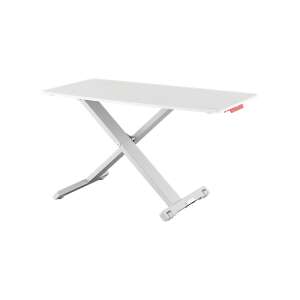 Leitz Ergo Cosy stanowisko pracy siedząco-stojące, białe, widok pod kątem - Podstawka pod laptopa