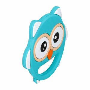 BamBam Owl Baby Teether - Blue - Chewing gum