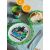 Minecraft plastic dinnerware set in use, kids meal setting