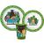 Minecraft themed kids dinnerware set with plate, bowl, and cup
