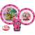Minecraft I Love Minecraft Kids Dinner Set, Pink, 3 Piece, Plate, Bowl, Cup, Micro Safe