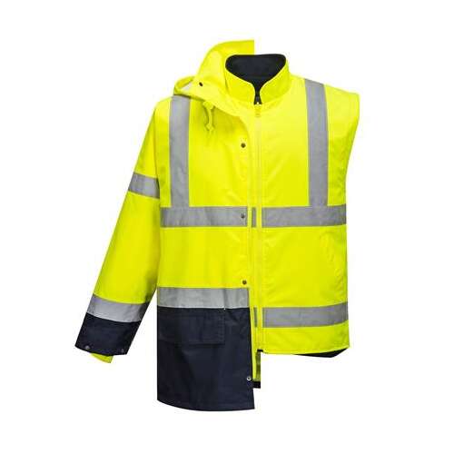Jachetă de protecție de lucru, bicoloră, 5 în 1, mărimea M "Essential", galben-albastru marin