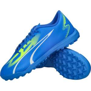 Puma Ultra Play TT men's soccer shoes, blue with white and neon green accents - Puma