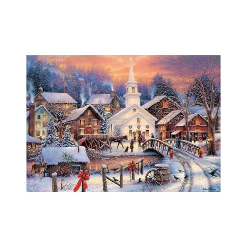 Kész Trefl 1000 darabos Karácsonyi Falusi puzzle