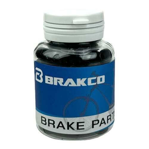 Brakco bowdenház rögzítő kapocs, 100 db, fekete, kerékpár vázhoz