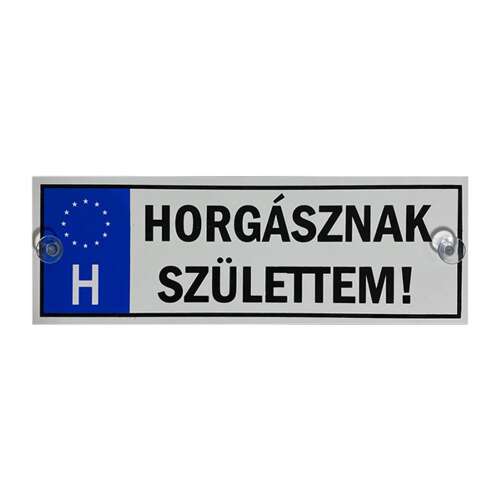 Vicces rendszám horgászoknak, Horgásznak Születtem, magyar
