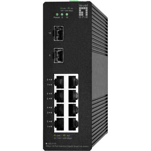 LevelOne IGS-2110 10-Port Gigabit Ethernet Smart Lite Switch, black