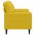 Bársony Kanapé - 2 Személyes - Sárga - 140 cm 103895557