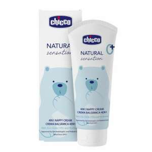 Chicco Natural Sensation 4 az 1-ben popsikrém, 100 ml, cinkoxiddal, panthenollal és E-vitaminnal, 0 hónapos kortól - Popsikrém