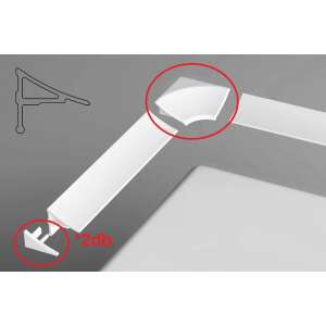 RAVAK fehér sarokburkolat zuhanytálcához vagy kádhoz, 11 mm-es réshez, 2 belső sarokelem és 2 záróvég szett - Fürdőkád kiegészítő