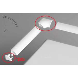 RAVAK B440000001 zuhanytálca vagy kád szegőléchez fehér sarok elem szett, 6 mm-es réshez - Fürdőkád kiegészítő