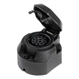 13-Pin Trailer Socket - Universal Towing Connector - AMiO Light & Indicator
